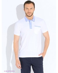 Мужская белая футболка-поло от Dasmann