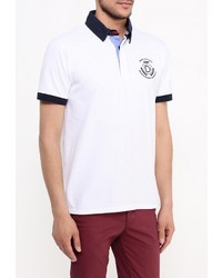 Мужская белая футболка-поло от Deblasio