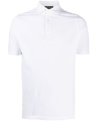 Мужская белая футболка-поло от Dell'oglio