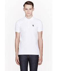 Мужская белая футболка-поло от DSquared