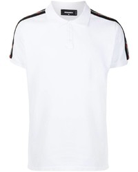 Мужская белая футболка-поло от DSQUARED2