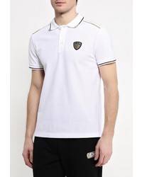 Мужская белая футболка-поло от EA7