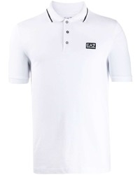 Мужская белая футболка-поло от Ea7 Emporio Armani