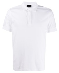 Мужская белая футболка-поло от Emporio Armani