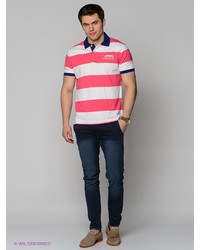 Мужская белая футболка-поло от Forecast