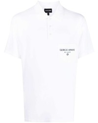 Мужская белая футболка-поло от Giorgio Armani