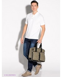 Мужская белая футболка-поло от Greg Horman