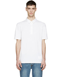 Мужская белая футболка-поло от Helmut Lang