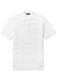 Мужская белая футболка-поло от Incotex