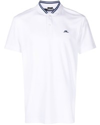 Мужская белая футболка-поло от J. Lindeberg