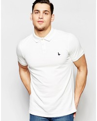 Мужская белая футболка-поло от Jack Wills
