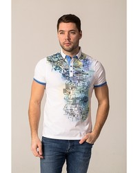 Мужская белая футболка-поло от John Jeniford