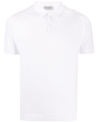 Мужская белая футболка-поло от John Smedley