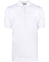 Мужская белая футболка-поло от John Smedley