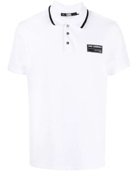 Мужская белая футболка-поло от Karl Lagerfeld