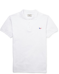 Мужская белая футболка-поло от Kitsune