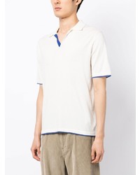 Мужская белая футболка-поло от N.Peal