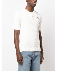 Мужская белая футболка-поло от Casablanca