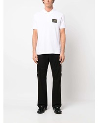 Мужская белая футболка-поло от Moschino