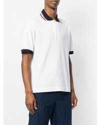 Мужская белая футболка-поло от MSGM