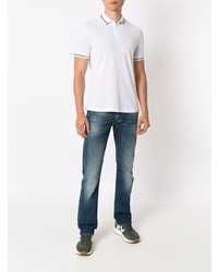 Мужская белая футболка-поло от Armani Exchange