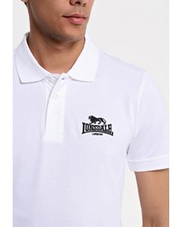 Мужская белая футболка-поло от Lonsdale