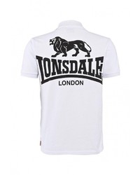 Мужская белая футболка-поло от Lonsdale