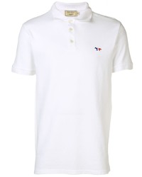 Мужская белая футболка-поло от MAISON KITSUNÉ