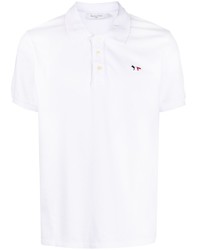 Мужская белая футболка-поло от MAISON KITSUNÉ