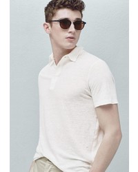 Мужская белая футболка-поло от Mango Man