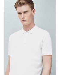 Мужская белая футболка-поло от Mango Man