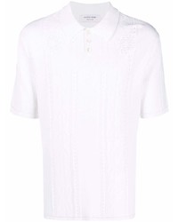 Мужская белая футболка-поло от Marine Serre
