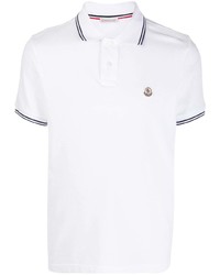 Мужская белая футболка-поло от Moncler