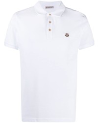 Мужская белая футболка-поло от Moncler