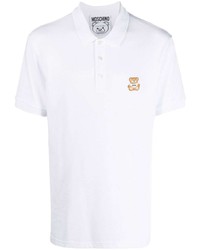 Мужская белая футболка-поло от Moschino