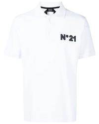Мужская белая футболка-поло от N°21