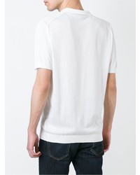 Мужская белая футболка-поло от John Smedley