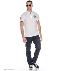 Мужская белая футболка-поло от Oodji