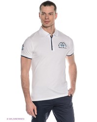 Мужская белая футболка-поло от Oodji