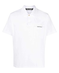 Мужская белая футболка-поло от Palm Angels