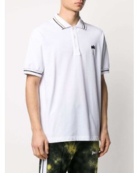 Мужская белая футболка-поло от Palm Angels