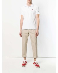 Мужская белая футболка-поло от Aspesi