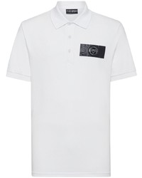 Мужская белая футболка-поло от Plein Sport
