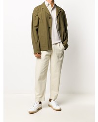 Мужская белая футболка-поло от Brioni