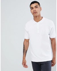 Мужская белая футболка-поло от Pull&Bear