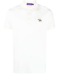 Мужская белая футболка-поло от Ralph Lauren Purple Label