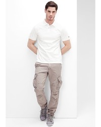 Мужская белая футболка-поло от s.Oliver