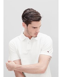Мужская белая футболка-поло от s.Oliver