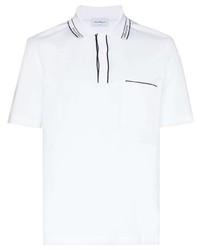 Мужская белая футболка-поло от Salvatore Ferragamo