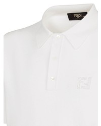 Мужская белая футболка-поло от Fendi